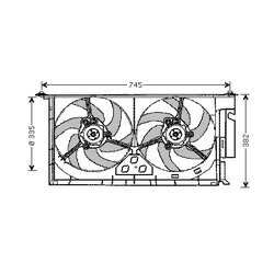 Ventilátor chladenia motora AVA QUALITY COOLING CN7543