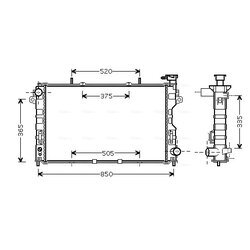 Chladič motora AVA QUALITY COOLING CRA2081