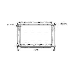 Chladič motora AVA QUALITY COOLING DN2250