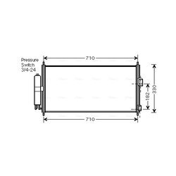 Kondenzátor klimatizácie AVA QUALITY COOLING DN5270D