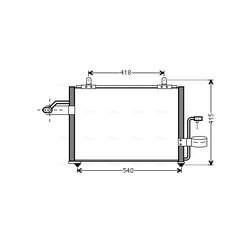 Kondenzátor klimatizácie AVA QUALITY COOLING DW5084