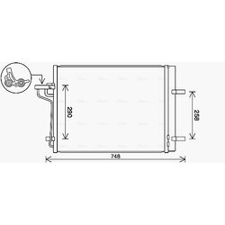 Kondenzátor klimatizácie AVA QUALITY COOLING FD5647D