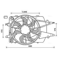 Ventilátor chladenia motora AVA QUALITY COOLING FD7577