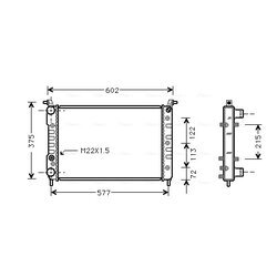 Chladič motora AVA QUALITY COOLING FT2225