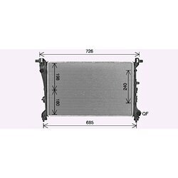 Chladič motora AVA QUALITY COOLING FT2472