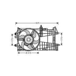 Ventilátor chladenia motora AVA QUALITY COOLING FT7523