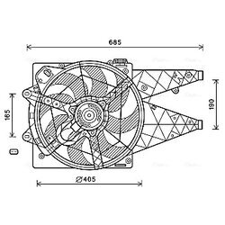 Ventilátor chladenia motora AVA QUALITY COOLING FT7595