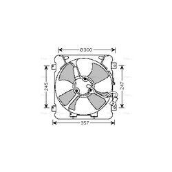 Ventilátor chladenia motora AVA QUALITY COOLING HD7527