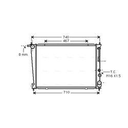 Chladič motora AVA QUALITY COOLING HY2050