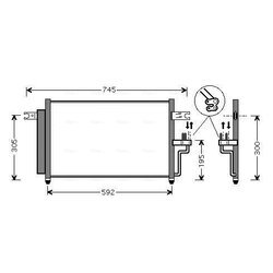 Kondenzátor klimatizácie AVA QUALITY COOLING HYA5082D