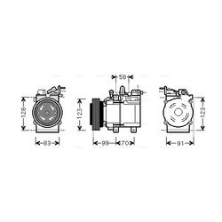 Kompresor klimatizácie AVA QUALITY COOLING HYAK160