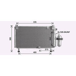 Kondenzátor klimatizácie AVA QUALITY COOLING IS5032D