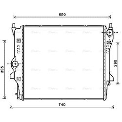 Chladič motora AVA QUALITY COOLING JR2054