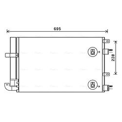 Kondenzátor klimatizácie AVA QUALITY COOLING JR5050D