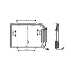 Kondenzátor klimatizácie AVA QUALITY COOLING MSA5245