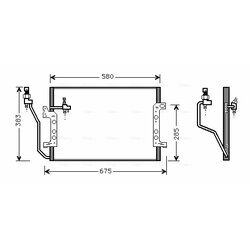 Kondenzátor klimatizácie AVA QUALITY COOLING MSA5330