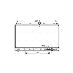 Chladič motora AVA QUALITY COOLING MT2084