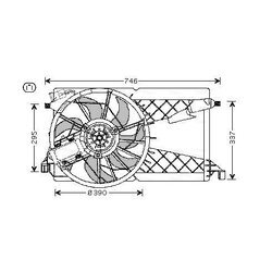 Ventilátor chladenia motora AVA QUALITY COOLING MZ7530