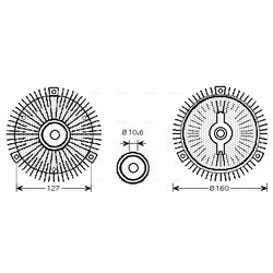 Spojka ventilátora chladenia AVA QUALITY COOLING OLC553