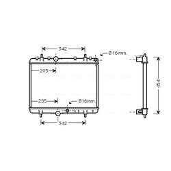 Chladič motora AVA QUALITY COOLING PEA2249