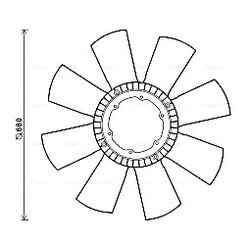 Ventilátor chladenia motora AVA QUALITY COOLING REB110