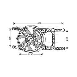 Ventilátor chladenia motora AVA QUALITY COOLING RT7531