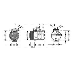 Kompresor klimatizácie AVA QUALITY COOLING SBAK065