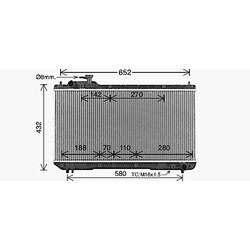 Chladič motora AVA QUALITY COOLING TO2297