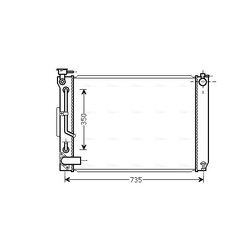 Chladič motora AVA QUALITY COOLING TO2648