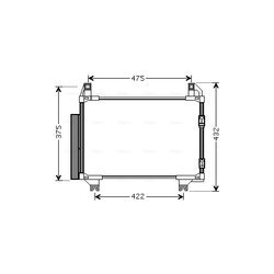 Kondenzátor klimatizácie AVA QUALITY COOLING TO5413D