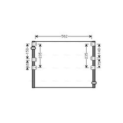 Kondenzátor klimatizácie AVA QUALITY COOLING TO5605