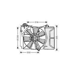 Ventilátor chladenia motora AVA QUALITY COOLING TO7503