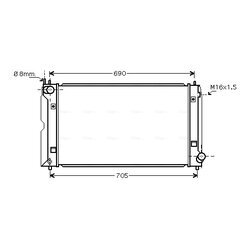 Chladič motora AVA QUALITY COOLING TOA2386