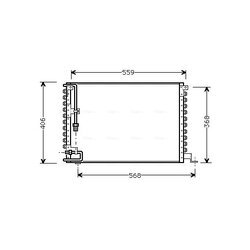 Kondenzátor klimatizácie AVA QUALITY COOLING VO5073