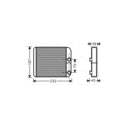 Výmenník tepla vnútorného kúrenia AVA QUALITY COOLING VO6129