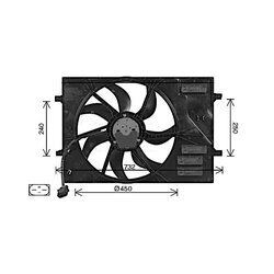 Ventilátor chladenia motora AVA QUALITY COOLING AI7525