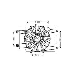 Ventilátor chladenia motora AVA QUALITY COOLING AL7505