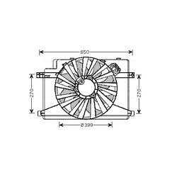 Ventilátor chladenia motora AVA QUALITY COOLING AL7510