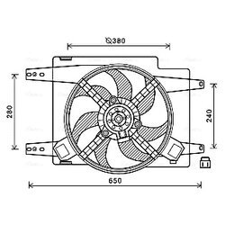 Ventilátor chladenia motora AVA QUALITY COOLING AL7522