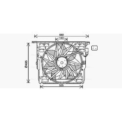 Ventilátor chladenia motora AVA QUALITY COOLING BW7564