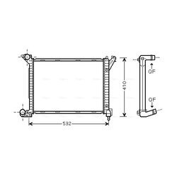 Chladič motora AVA QUALITY COOLING BWA2263