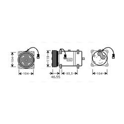 Kompresor klimatizácie AVA QUALITY COOLING CNAK161