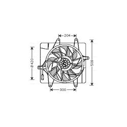 Ventilátor chladenia motora AVA QUALITY COOLING CR7505