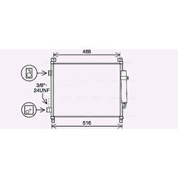 Kondenzátor klimatizácie AVA QUALITY COOLING DN5436D