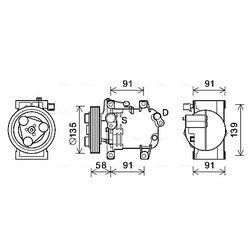 Kompresor klimatizácie AVA QUALITY COOLING DNK395