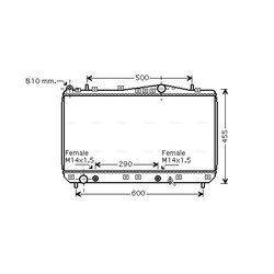 Chladič motora AVA QUALITY COOLING DWA2053