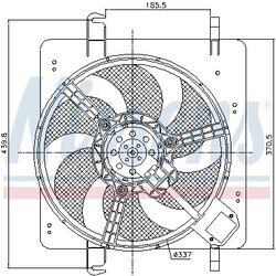 Ventilátor chladenia motora AVA QUALITY COOLING FD7515 - obr. 1