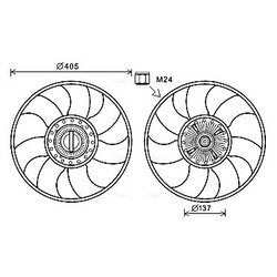 Ventilátor chladenia motora AVA QUALITY COOLING FDF609