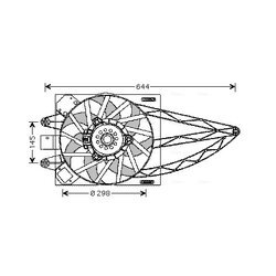 Ventilátor chladenia motora AVA QUALITY COOLING FT7526