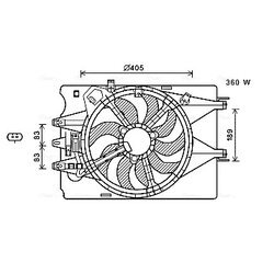Ventilátor chladenia motora AVA QUALITY COOLING FT7602